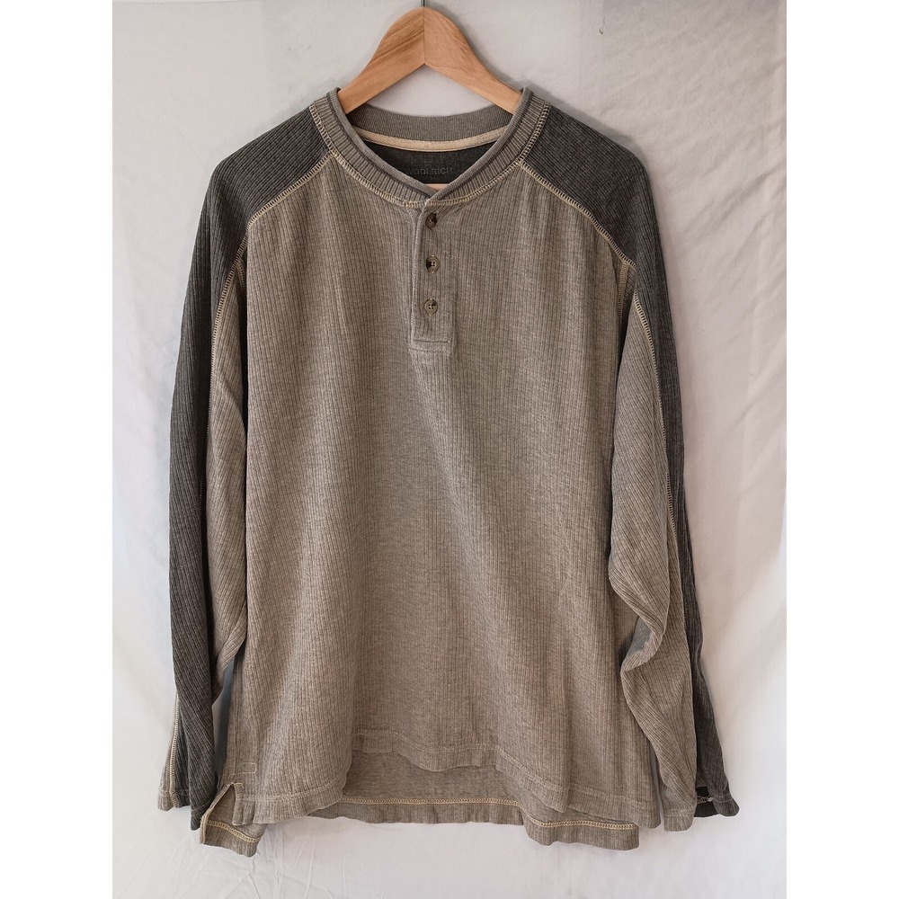 Woolrich Men's Large Henley Ribbed